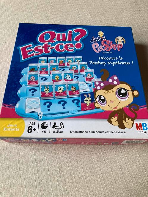 Jeu de société « Qui est-ce? Pet shop ( chiots), Hobby en Vrije tijd, Gezelschapsspellen | Overige, Zo goed als nieuw, Ophalen