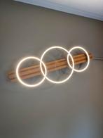 Applique murale ou plafonnier LED design moderne – 3 anneaux, Ophalen, Zo goed als nieuw, Hout