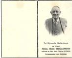Alfons M Vercauteren 1869-1952 Burgemeester van Malderen, Verzamelen, Bidprentjes en Rouwkaarten, Ophalen of Verzenden