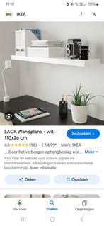 Wandplank wit ikea 110x26cm, Huis en Inrichting, Woonaccessoires | Wandplanken en Boekenplanken, Ophalen of Verzenden, Zo goed als nieuw