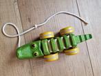 Houten krokodil speelgoed plantoys, Enlèvement, Comme neuf, Jouet à Pousser ou Tirer