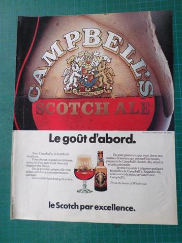 Campbell's Scotch Ale - publicité papier - 1981 beschikbaar voor biedingen
