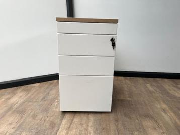 Metalen standcontainer dossierlade + pennenlade (wit) beschikbaar voor biedingen