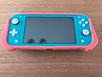 Switch Lite met hoesje, glazenscreenprotector en 1 spelletje, Games en Spelcomputers, Ophalen, Turquoise, Zo goed als nieuw, Met beschermhoes of tas