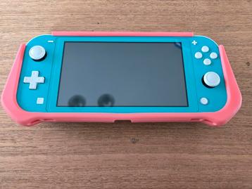 Switch Lite met hoesje, glazenscreenprotector en 1 spelletje beschikbaar voor biedingen