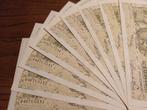 9 opeenvolgende 50 francs Anto Carte 1947 AUNC!, Postzegels en Munten, Bankbiljetten | België, Setje, Ophalen of Verzenden