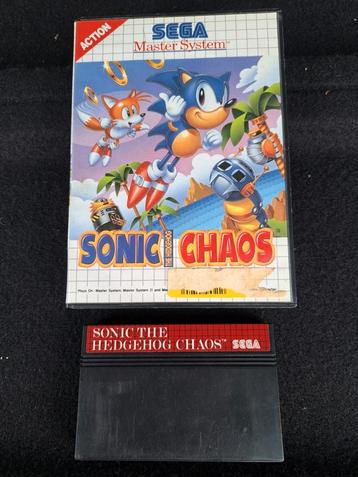 Sega master system sonic chaos-spel. 25€ per spel. 15€ doos 