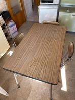 Vintage formica keukentafel + 6 stoelen, Zo goed als nieuw, Ophalen