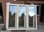 Raam met 3 panelen in kwartsgrijs, HR dubbel glas, Doe-het-zelf en Bouw, Glas en Ramen, Ophalen, Gevelraam of Ruit, 160 cm of meer
