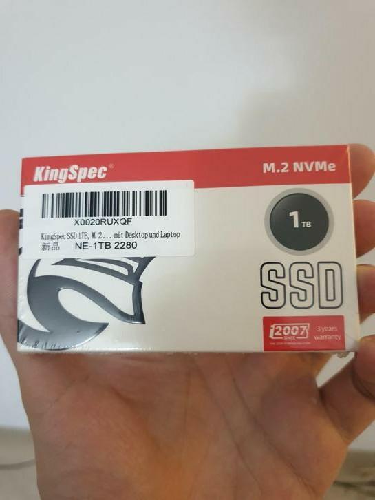 KingSpec 1TB M.2 NVMe SSD - Nieuw en ongeopend (met factuur), Computers en Software, Harde schijven, Nieuw, Desktop, Intern, SSD