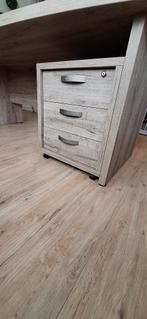 Complete set kantoormeubelen – bureau + kasten in houtlook –, Zakelijke goederen, Kantoor en Winkelinrichting | Kantoormeubilair en Inrichting