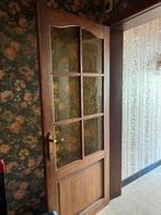 Deur hout met glasraam, Doe-het-zelf en Bouw, Deuren en Vliegenramen, Ophalen, Gebruikt, Hout, Binnendeur