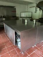 RVS werktafels met schuifdeuren, Ophalen, Gebruikt, Inox Meubilair