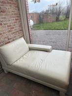 Zetel - leer, Huis en Inrichting, Ophalen, Gebruikt, Leer, Minder dan 150 cm