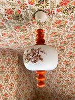 Vintage oranje hanglamp, Ophalen, Gebruikt, Minder dan 50 cm