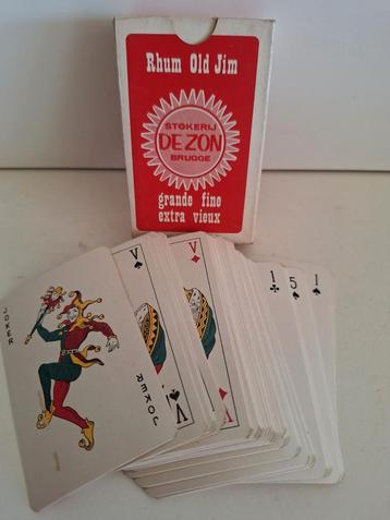 Oud spel speelkaarten Rhum Old Jim stokerij De Zon Brugge, Verzamelen, Speelkaarten, Jokers en Kwartetten, Ophalen of Verzenden
