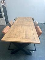 ECHT HOUT Eettafel, Huis en Inrichting, Tafels | Eettafels, Ophalen, 100 tot 150 cm, 200 cm of meer, Zo goed als nieuw