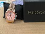 Roségoud dameshorloge - Hugo Boss-stijl, nieuw met doos, Overige materialen, Polshorloge, Overige materialen, Ophalen of Verzenden