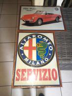 Alfa Romeo borden moeten nu weg, Collections, Marques & Objets publicitaires, Comme neuf, Enlèvement ou Envoi, Panneau publicitaire
