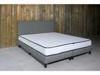 NIEUW!!! Bed 180x200 grijs leder inclusief matras te koop!, Deux personnes, 180 cm, Modern, Autres matériaux
