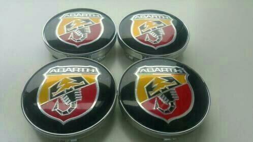 Fiat 500 Abarth velgen naafdoppen/center caps Ø 60 mm, Auto diversen, Wieldoppen, Nieuw, Ophalen of Verzenden