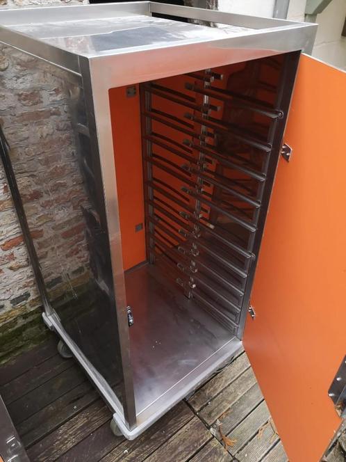 Inox Opbergkast op wielen met Volkern deuren, Zakelijke goederen, Horeca | Overige, Ophalen