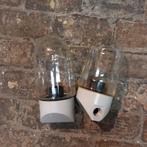 Paire de lampes lanternes a recabler, Ophalen, Zo goed als nieuw, Glas