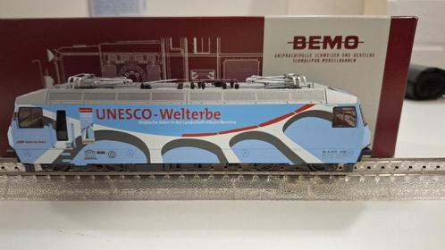 BEMO 1459 130 RhB GE 4/4 III 650 "UNESCO", Hobby & Loisirs créatifs, Trains miniatures | HO, Neuf, Locomotive, Autres marques