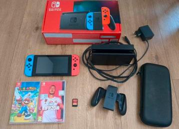 Nintendo Switch V2 spelcomputer complete set Z.G.A.N. beschikbaar voor biedingen