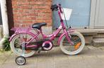 Vélo pour enfants avec panier et roues d'entraînement, Stabilisateurs, Utilisé, Enlèvement ou Envoi, 16 à 20 pouces