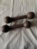 Vintage ijzeren halters, Ophalen, Gebruikt, Halterset