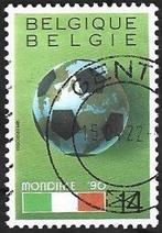 1 Postzegel WK Voetbal 1990 Italië België, Timbres & Monnaies, Timbres | Europe | Belgique, Oblitéré, Enlèvement ou Envoi, Affranchi