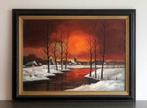 Prachtig winterlandschap met zonnige gloed door L. Bruy, Ophalen