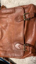 Boekentas in leder , breedte 30cm , hoogte 26cm, Handtassen en Accessoires, Tassen | Schooltassen, Ophalen of Verzenden, Zo goed als nieuw