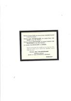 Remerciement (décès prisonnier de guerre), Collections, Enlèvement ou Envoi