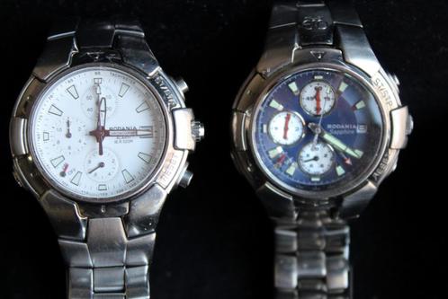 2 X Rodania Eddy Merckx, Handtassen en Accessoires, Horloges | Heren, Gebruikt, Polshorloge, Overige merken, Staal, Staal, Ophalen of Verzenden