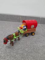 Playmobile pony met huifkar, Kinderen en Baby's, Speelgoed | Playmobil, Complete set, Zo goed als nieuw, Ophalen