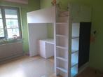 Volledige kinderkamer met witte kast, commode en hoogslaper, 105 cm ou plus, Enlèvement, Utilisé, 50 à 70 cm