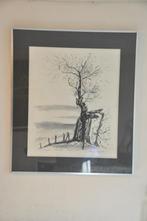 pentekening - aquarel - Julien d'Haeseleer, Antiek en Kunst, Ophalen of Verzenden