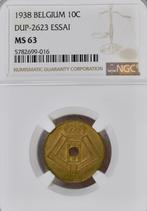 Belgium Essai 10 Cents 1938 UNC MS63, Envoi, Autre, Monnaie en vrac