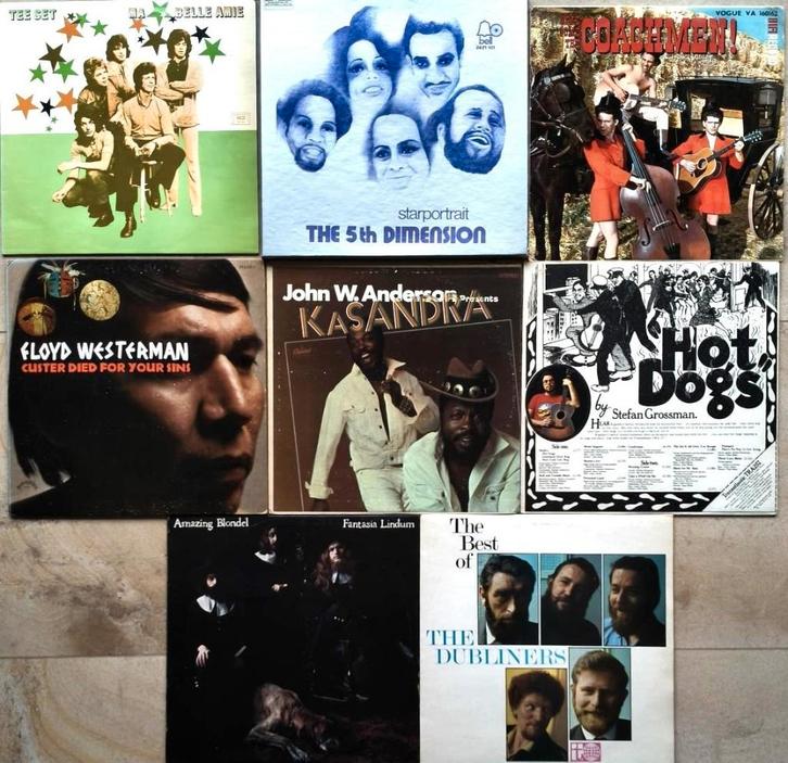Lot van 9  FOLK/POP/SOUL  lp's uit de 1960s/1970s, Cd's en Dvd's, Vinyl | Pop, Gebruikt, 1960 tot 1980, 12 inch, Ophalen of Verzenden