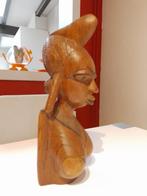 Afrikaanse houten vrouwelijke buste, Antiek en Kunst, Ophalen of Verzenden