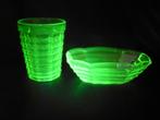Knap vintage uraniumglas anna groen glas, Enlèvement ou Envoi