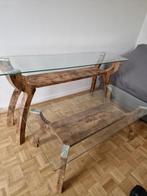 Deux tables devant le canapé et une table décorative, Maison & Meubles, Tables | Tables d'appoint, Comme neuf, Rectangulaire, Enlèvement ou Envoi