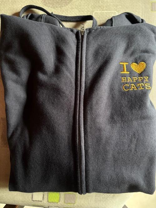 Sweater + kap + kattenlogo (donker blauw ), Kleding | Dames, Truien en Vesten, Zo goed als nieuw, Maat 42/44 (L), Blauw, Ophalen of Verzenden