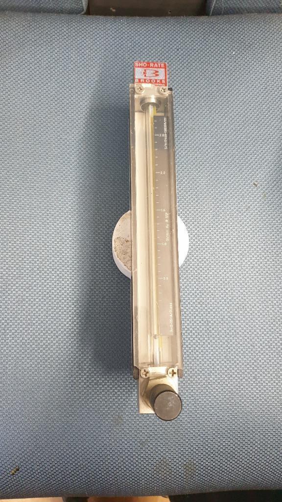 kn0271: 2 stuks Brooks rotameters SHO-Rate , debietmeters, Hobby en Vrije tijd, Overige Hobby en Vrije tijd, Gebruikt, Ophalen of Verzenden