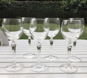 Set Zes Kristallen Wijglazen   Set/6€ beschikbaar voor biedingen