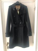 Trench Héritage Burberry mi-long Kensington noir T UK 8, Burberry, Nieuw, Maat 36 (S), Zwart