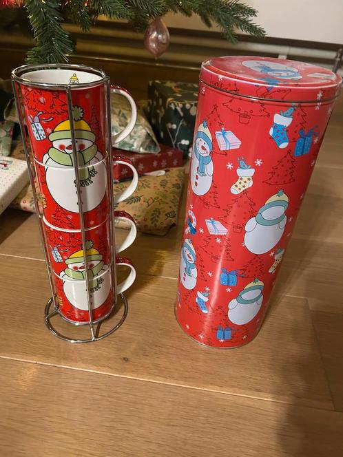 4 mooie kerstbekers, Diversen, Kerst, Gebruikt, Ophalen