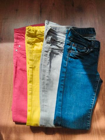 Lot 4 meisjes merk lange broeken skinny jeans 10jaar beschikbaar voor biedingen